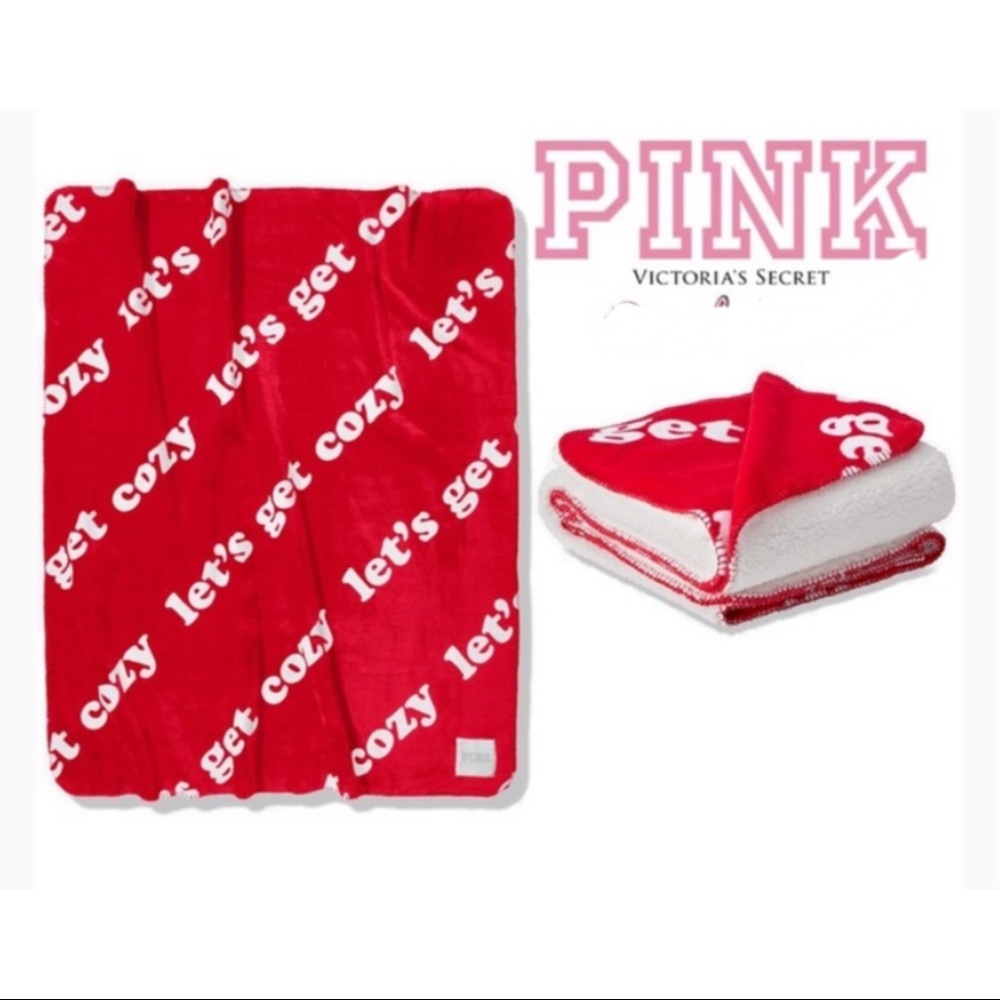 New! VS PINK SHERPA BLANKET